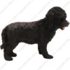 Black Cockapoo dog figurine for memorial urn, side
