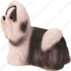 Black & white Shih Tzu dog figurine for memorial urn, side