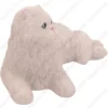 Laying white Persian cat figurine for memorial urn, side