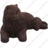 Laying bronze Persian cat figurine for memorial urn, side