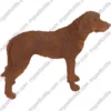 Standing Chesapeake Bay Retriever dog figurine for memorial urn, side