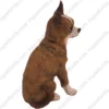 Brindle sitting Chihuahua dog figurine for memorial urn, side