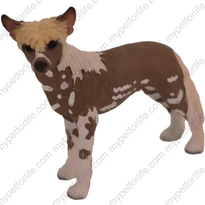 Chinese Crested dog figurine for memorial urn, front