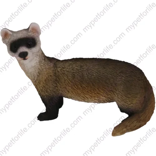 Ferret figurine for memorial urn, front
