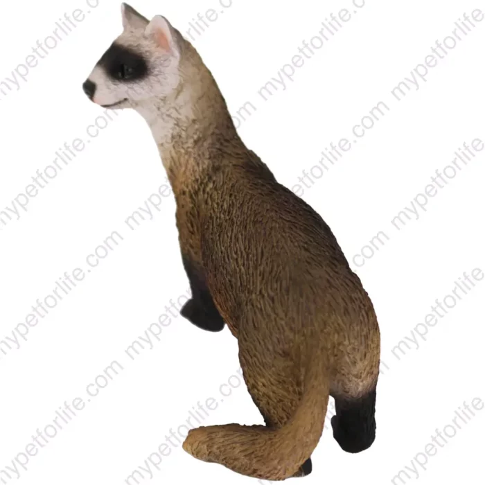 Ferret figurine for memorial urn, side