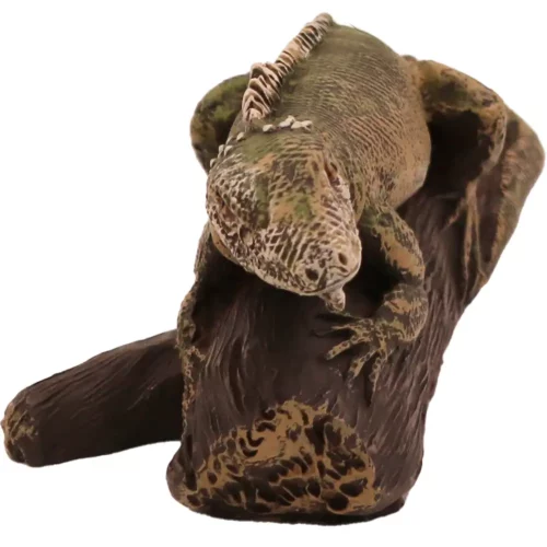 Iguana figurine for memorial urn, front