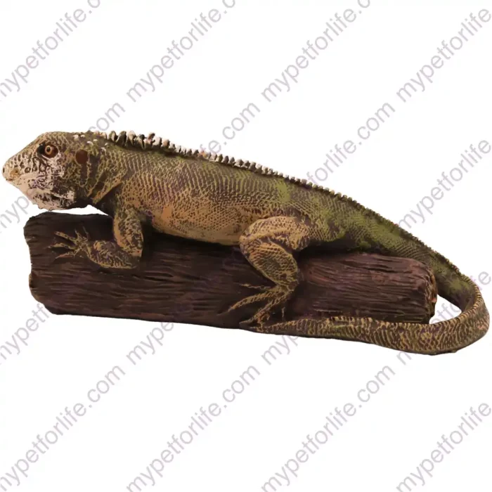 Iguana figurine for memorial urn, side