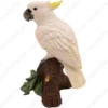 Cockatoo Parrot figurine for memorial urn, side