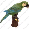 Green Parrot figurine for memorial urn, side