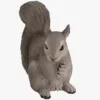 Gray squirrel pet cremation figurine