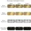 Engraved plate for cremation urns, rectangle with scalloped corners, all styles