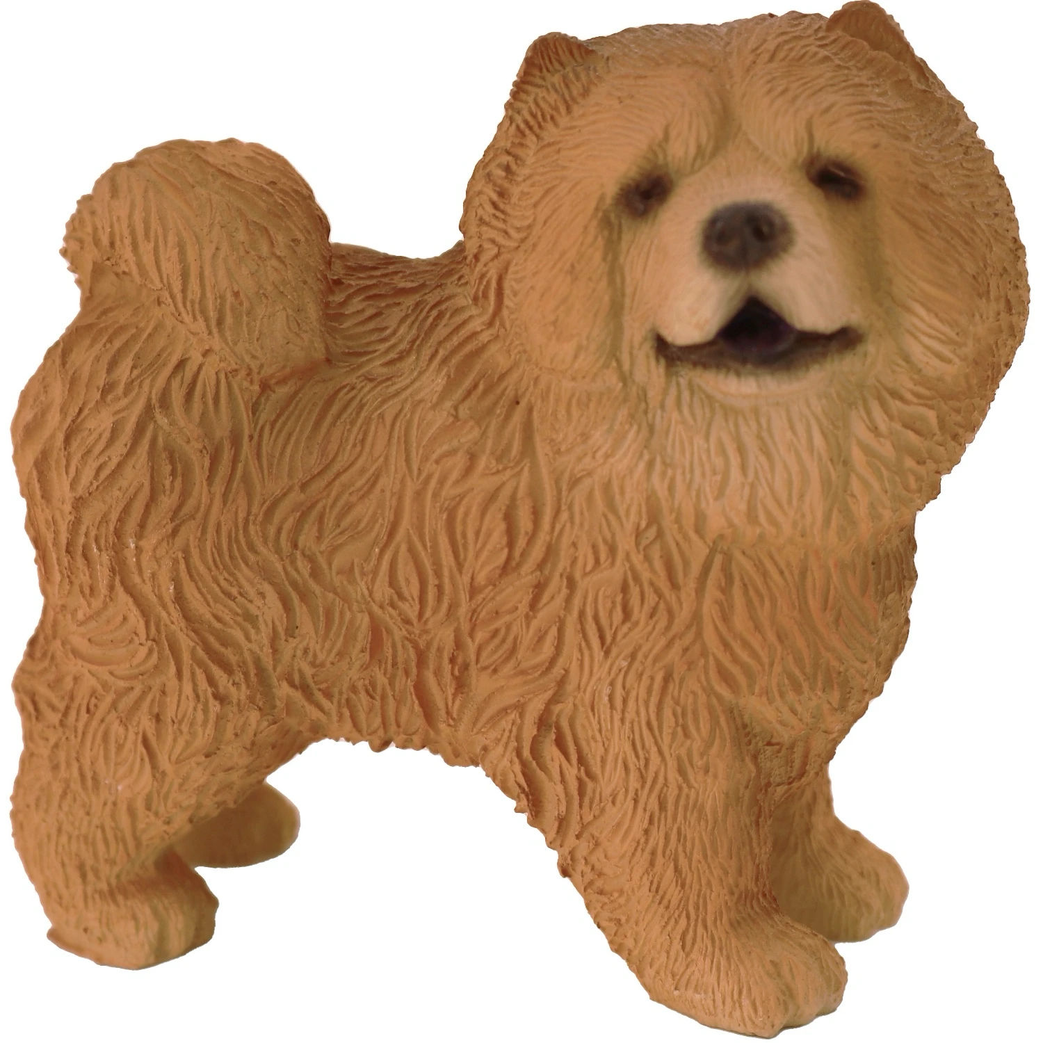 Standing red Chow Chow dog figurine for cremation urn