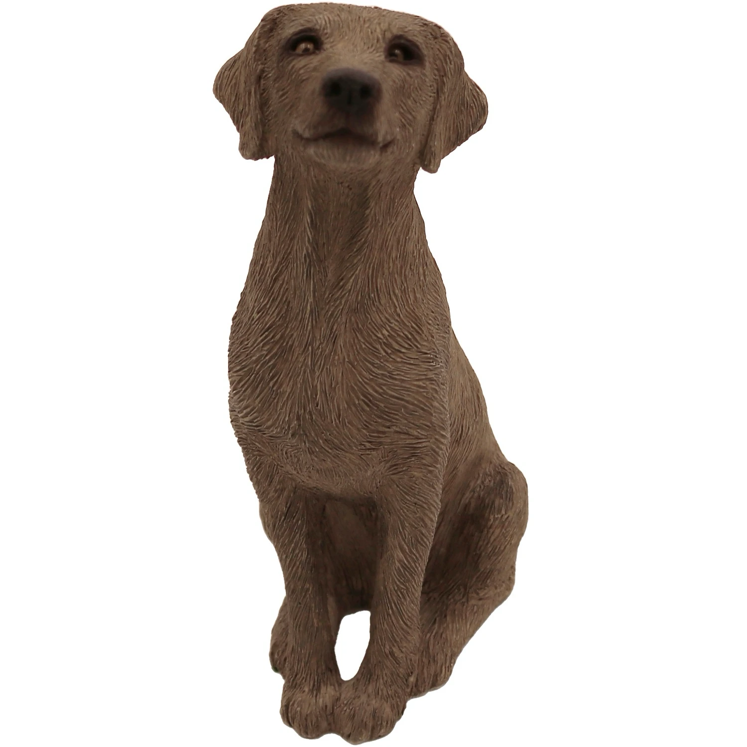 Sitting Weimaraner dog figurine for cremation urn