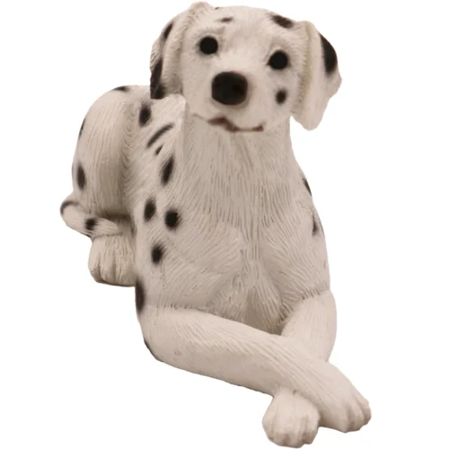 Dalmatian dog figurine for cremation urn, front view