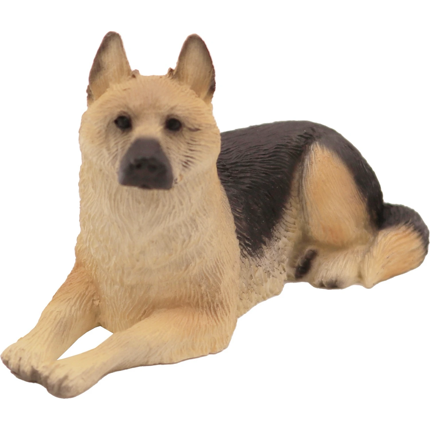 German Shepherd dog figurine for cremation urn, front view
