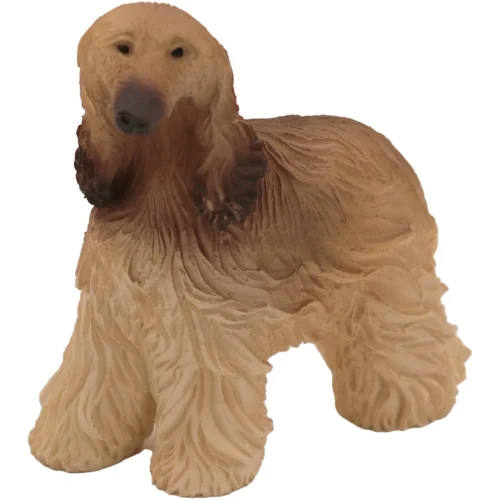 Afghan Hound dog figurine for cremation urn, front view