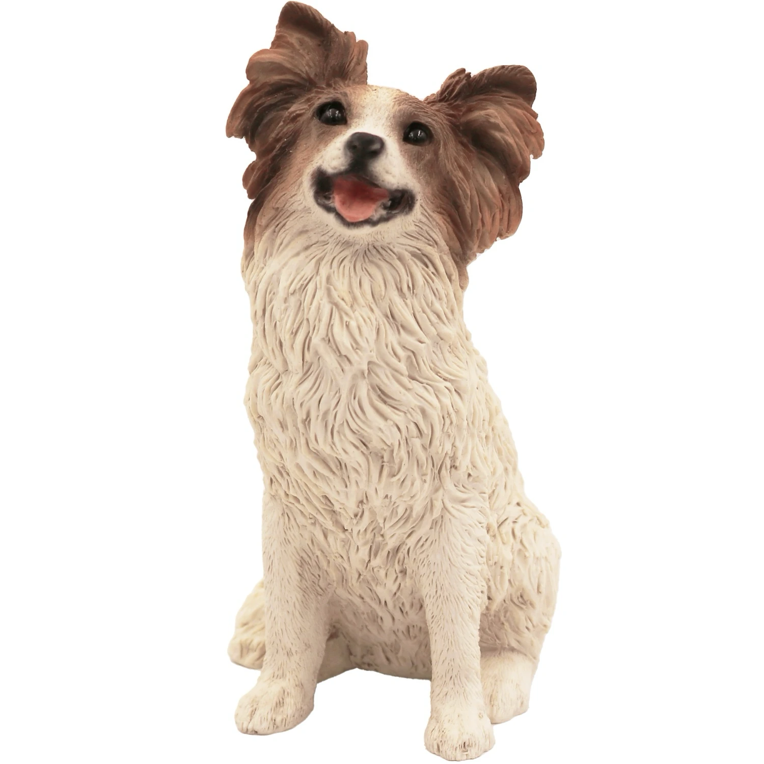 Papillon front view dog figurine for cremation urn