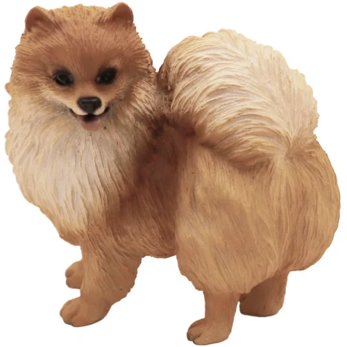 Pomeranian front view dog figurine for cremation urn
