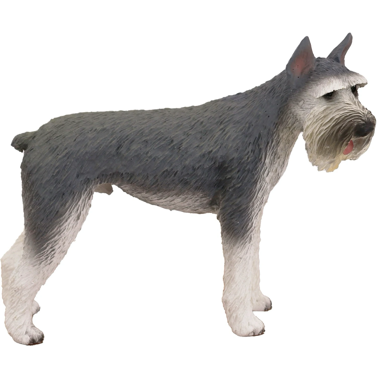 Gray Giant Schnauzer front view dog figurine for cremation urn