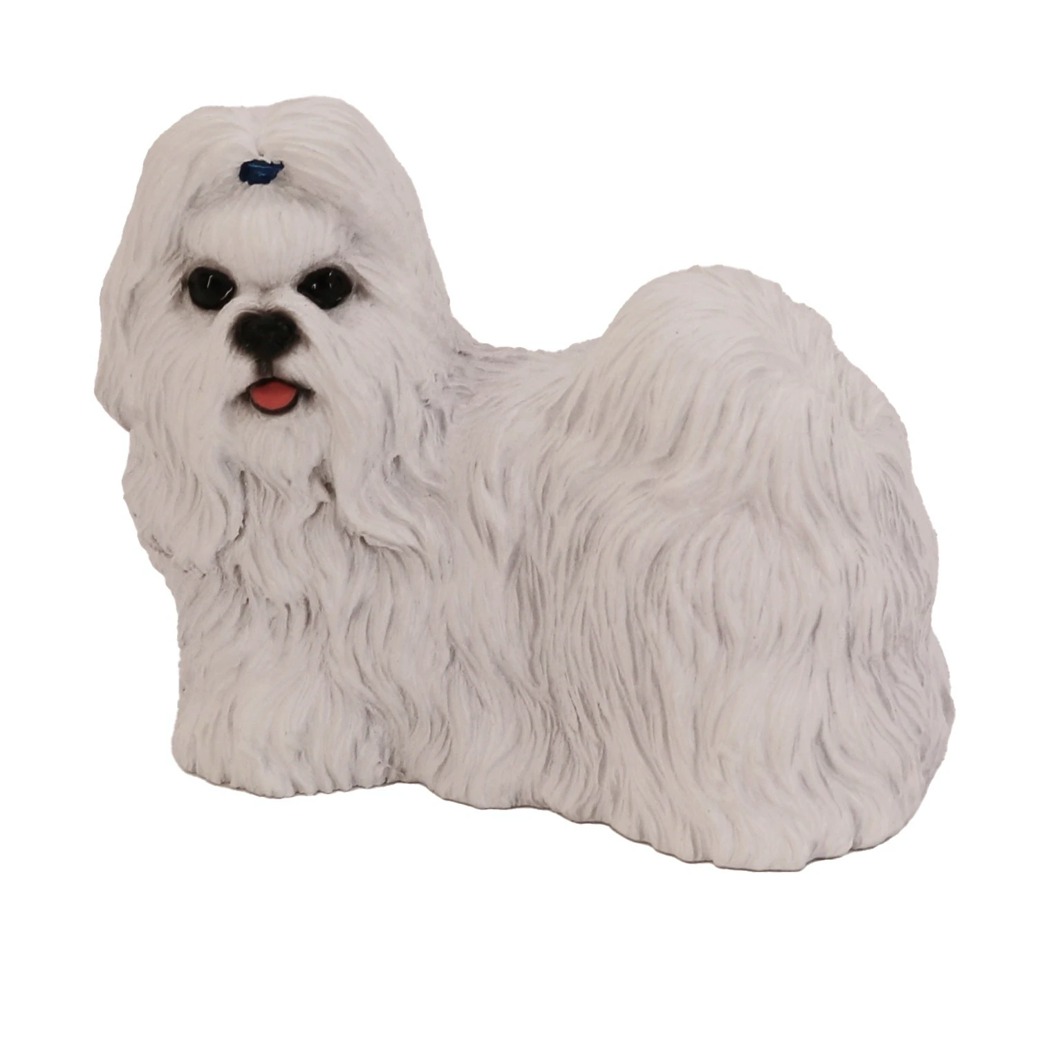 White Shih Tzu front view dog figurine for cremation urn