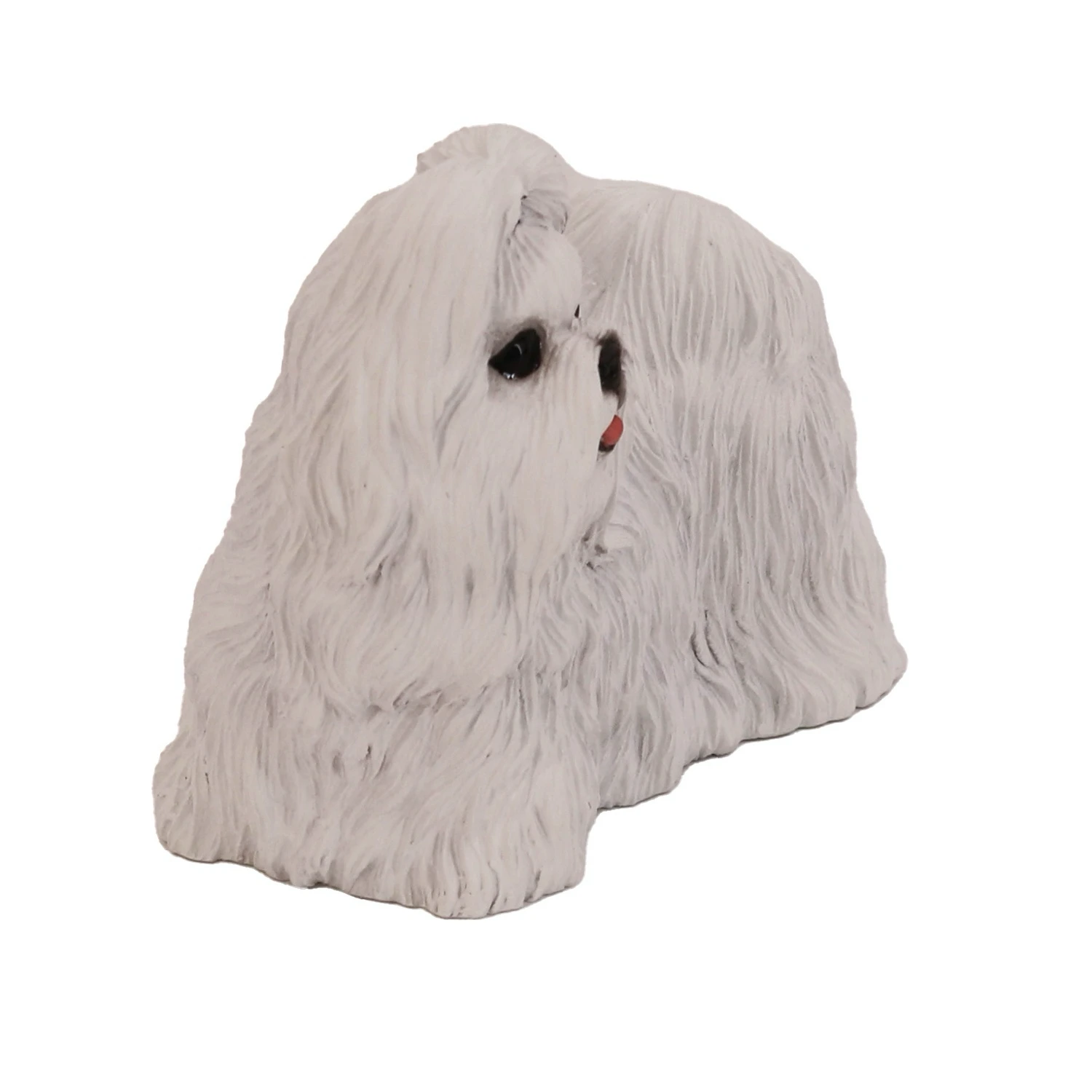 White Shih Tzu front view dog figurine for cremation urn