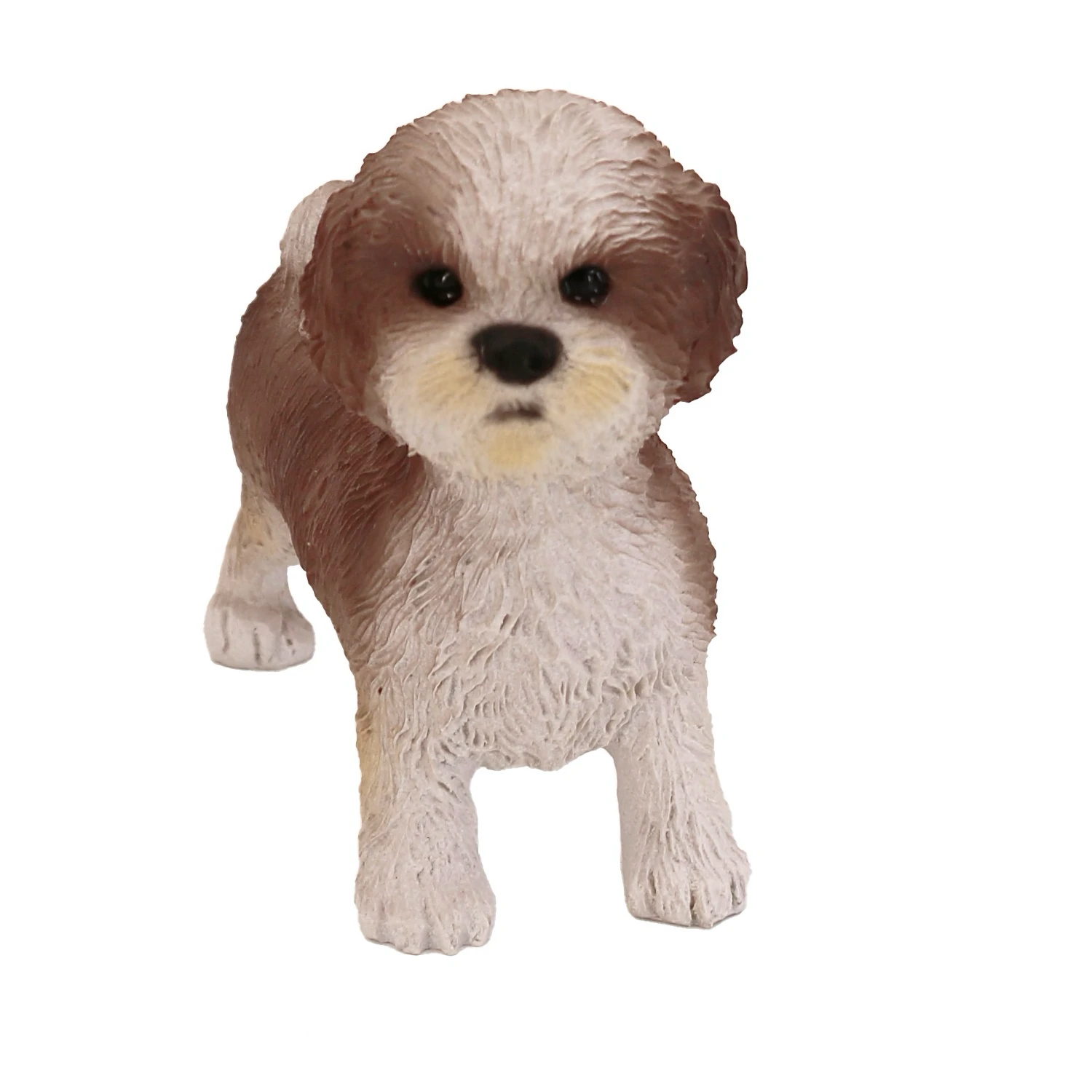 Tan Puppycut Shih Tzu front view dog figurine for cremation urn
