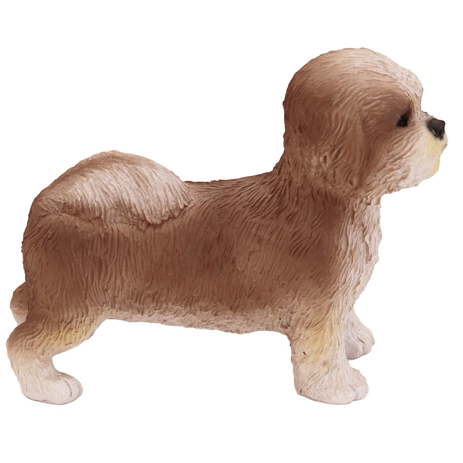 Tan Puppycut Shih Tzu side view dog figurine for cremation urn